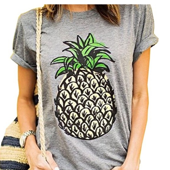 PINEAPPLE PRINT Graphic T-Shirt - Picture 2 of 3